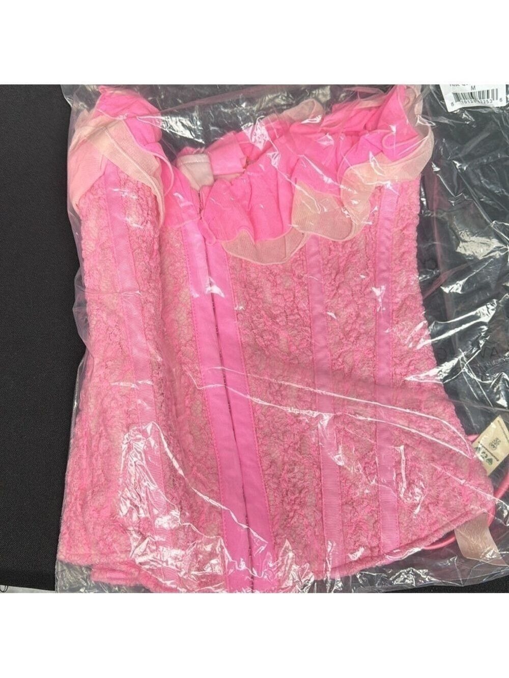 WE ARE HAH Seams Like Princess Corset M Rose Quartz Pink Lace Up Sexy- S & M - Picture 4 of 13